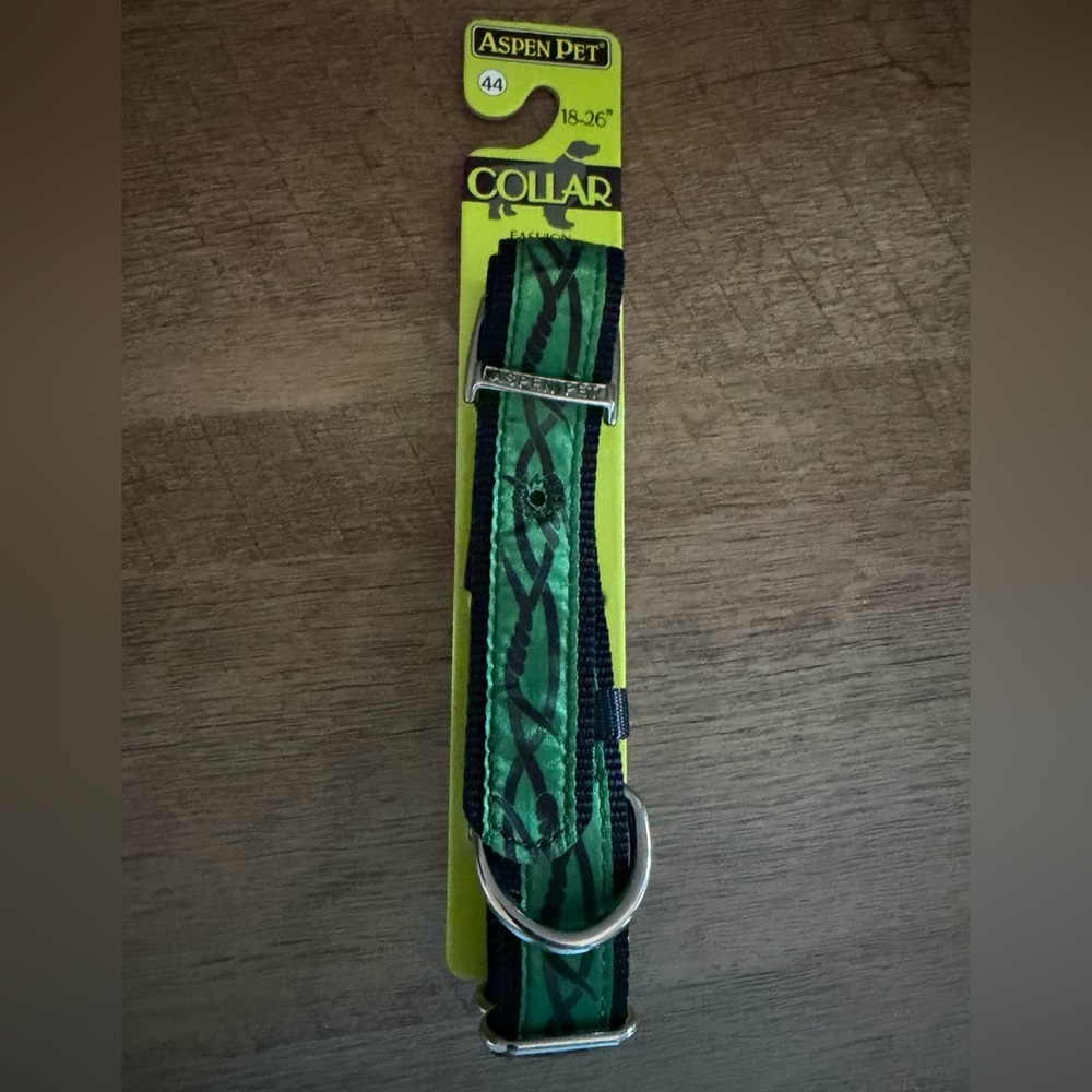 Green and Black Dog Collar
